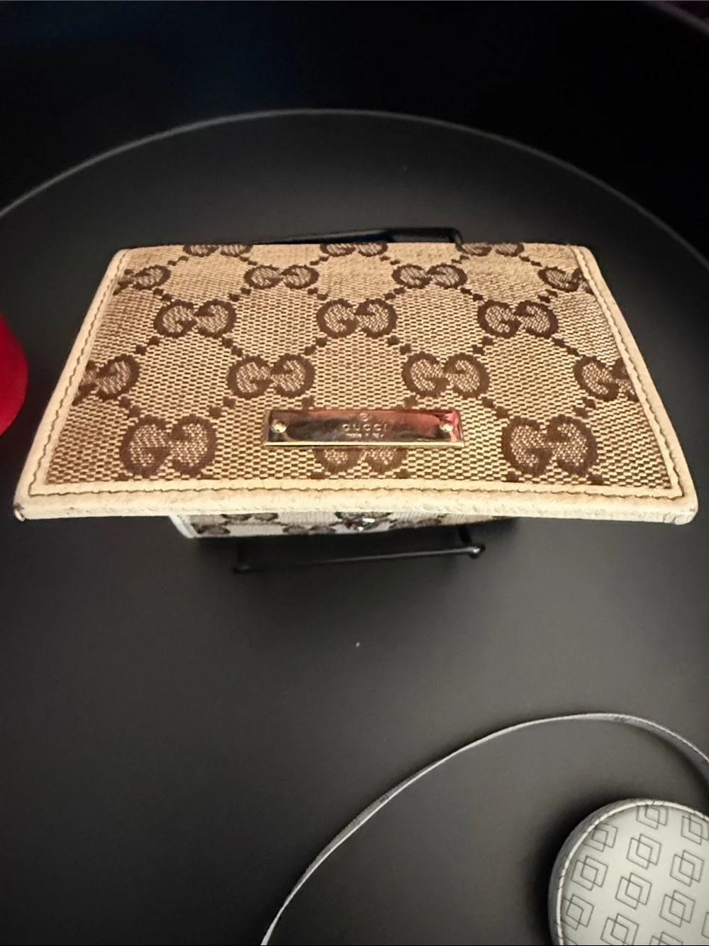 Gucci Beige and Brown GG Canvas Compact Wallet - Picture 8 of 15